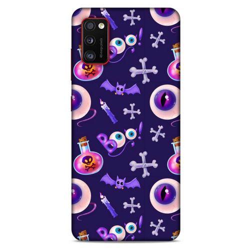 Samsung Galaxy A41 Uyumlu Kılıf Mor Delisi (21) Koruyucu Kapak Göz