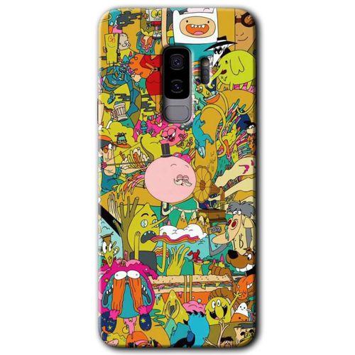 Samsung Galaxy S9 Plus HD Baskılı Kılıf + 9D Tam Ekran Koruyucu - Süper Çizgi Kahramanlar 2