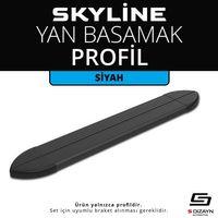 Skyline Siyah Yan Basamak Profil 153 Cm Etekli