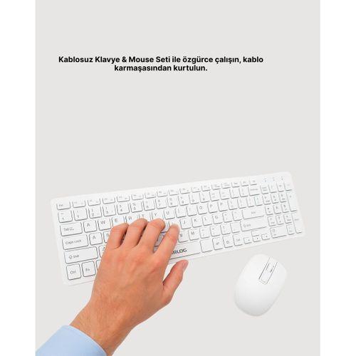 Kablosuz Klavye Ve Mouse Seti - Ergonomik Tasarım, Sessiz Kullanım, Geniş Uyumluluk