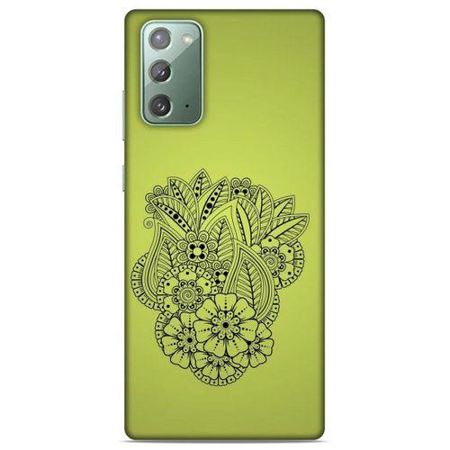 Lopard Samsung Galaxy Note 20 Uyumlu Kılıf Tattoo's (40) Fit Silikon Kılıf Çiçek Dövmesi