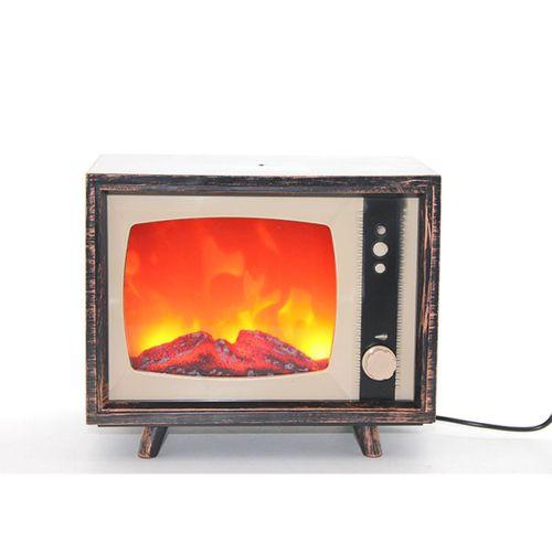 Tv Tasarımlı Ledli Şömine Lamba