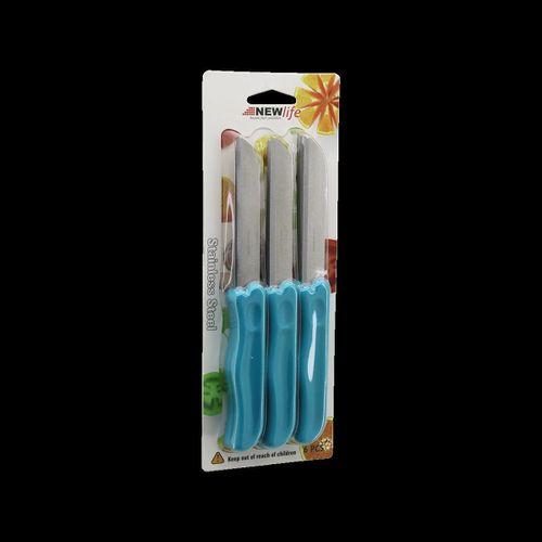 Meyve Bıçağı 6'lı Set - Renkli Plastik Saplı