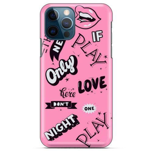 Apple iPhone 13 Pro Uyumlu Kılıf Pembe Delisi (42) Rugged Armor Kılıf Tipografi