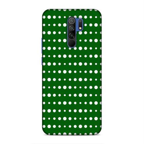 Xiaomi Redmi 9 Kılıf Yesil Puantiye Arka Kapak Silikon Koruma Full Koruyucu