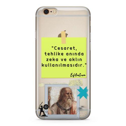 Apple iPhone 6 6s Kılıf Caps Eflatun Arka Kapak Koruma Desenli Full Koruyucu