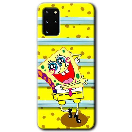 Potkal Hediye Fabrikası Samsung Galaxy S20 Plus Kılıf HD Desen Baskılı Arka Kapak - Aşık Sünger Bob