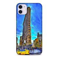 Apple Iphone 11 Kılıf Dünya Mimarisi (7) Telefon Kılıfı Flat Iron New York
