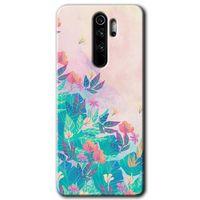 MRCİLETİSİM Xiaomi Redmi Note 8 Pro Kılıf Kapak - Çizim Yapraklar +Hayalet Ekran Yandan Gözükmez
