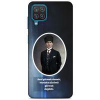 Lopard Samsung Galaxy A12 Uyumlu Kılıf Atatürk (7) Telefon Kılıfı
