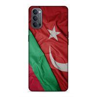 Oppo Reno 4 Uyumlu Kılıf Azarbaijan (10) Full Koruma Kılıfı Türk & Azerbaycan Bayrak