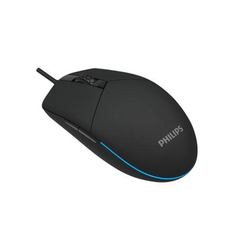 PHILIPS SPK9304B, Siyah, RGB Led Aydınlatma, Kablolu, 6400dpi, GAMING Optik Mouse
