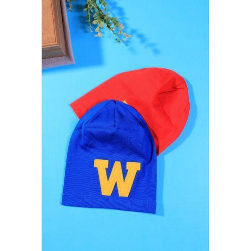 W Armalı 2-4 Yaş Erkek Çocuk Şapkası 2'li Paket