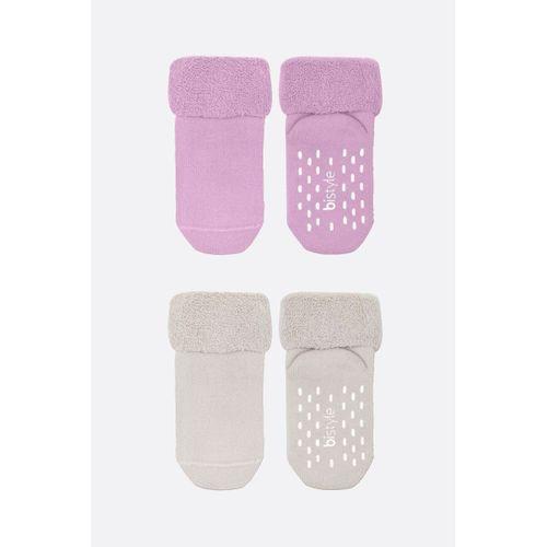 Bi̇style 2'li Havlu Soket Kaymaz Basic Gi̇rl 10507 Gül Kurusu