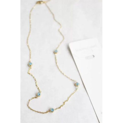 Nazar Boncuk Çelik Kolye - Altın