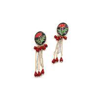 Çiçek Küpe - Kırmızı