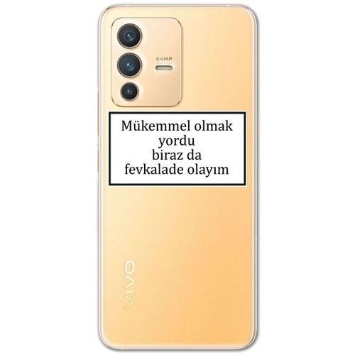 Vivo V23 5G Kılıf HD Yazı Baskılı Silikon Arka Kapak - Yazı 12