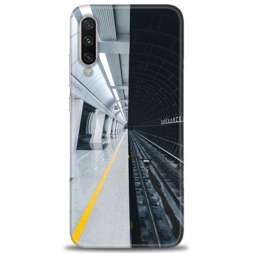 Xiaomi Mi A3 Kılıf HD Baskılı Kılıf - Metro Station + Tam Ekran Koruyucu