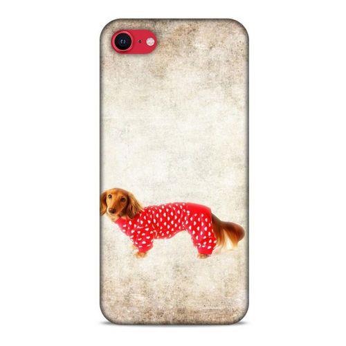Apple iPhone SE 2020 Kılıf Köpek Kıyafetleri (30) Silicone Case Dacshund Pijama