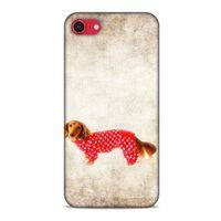 Apple iPhone SE 2020 Kılıf Köpek Kıyafetleri (30) Silicone Case Dacshund Pijama