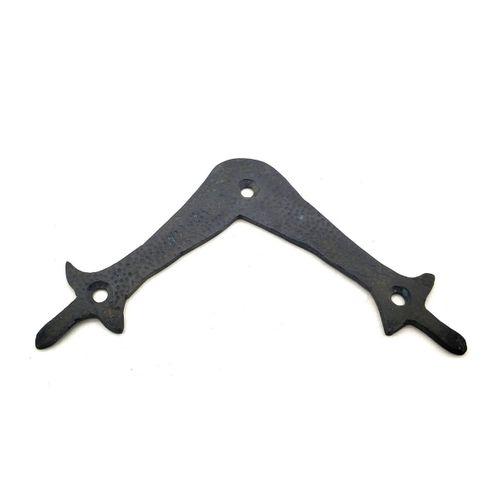 Antika Tarz Dekoratif Pirinç Zambak Gönye - Üst, 107x107 Mm, Oksit