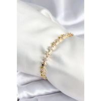 Pirinç Gold Renk Yıldız Model Kadın Bileklik