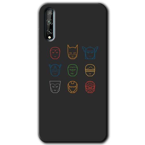 MRCİLETİSİM  Huawei P Smart S Kılıf Kapak - Avengers Minimalism +Hayalet Ekran Yandan Gözükmez