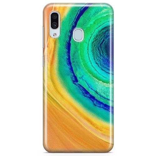 Samsung Galaxy A40 Kılıf Yeşil Göl Arka Kapak Koruma Desenli Full Koruyucu