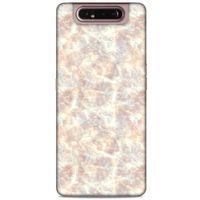 Mermer Desenli (43) Tema Thin Fit Kılıf Fildişi Samsung Galaxy A80 Kılıf