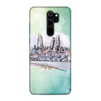 Xiaomi Redmi Note 8 Pro Uyumlu Kılıf Azarbaijan (2) Kabı Baki Silüet