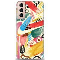 Samsung Galaxy S21 Kılıf HD Baskılı Kılıf - Sanat + Tam Ekran Koruyucu