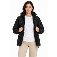 Su Geçirmez Softshell İçi Polar Astarlı Çıkarılabilir Kapüşonlu 4 Cepli Mont Ceket - Siyah
