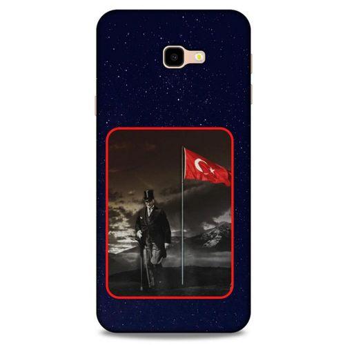 Samsung Galaxy J4 Plus Kılıf Atatürk (40) Fit Silikon Kılıf Gece Yıldızlar