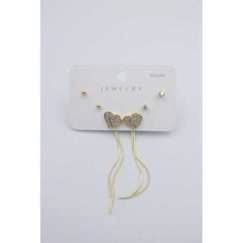 Çoklu Set Küpe - Altın