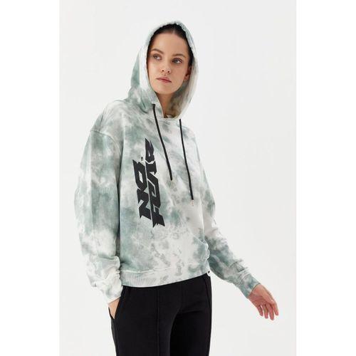 No Fear Kadın Sweatshirt Crop Batik Yeşil 72532
