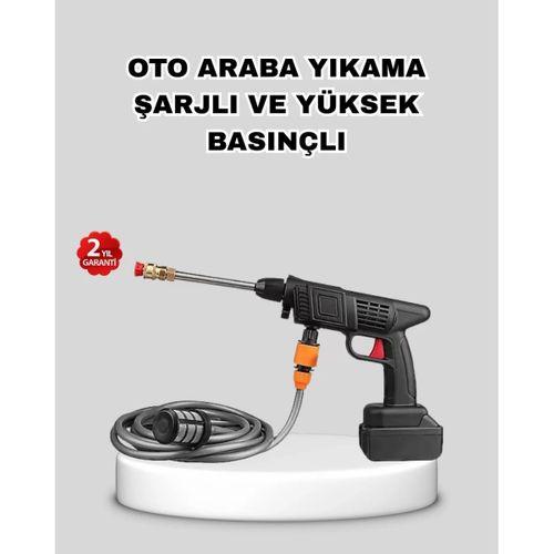 Akülü Araba Yıkama Makinesi 21v Güçlü Basınçlı Ve Çift Akülü Taşınabilir