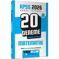 2026 KPSS Genel Yetenek Matematik Tamamı Çözümlü 20 Deneme Yediiklim Yayınları