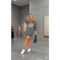 Kadın Uzun Kollu Bisiklet Yaka Yazılı Viskon Iki Iplik Elbise