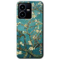 Vivo Y22s Kılıf HD Desen Baskılı Arka Kapak - Almond Blossom