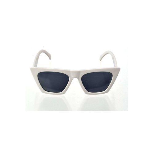 Beyaz Çerçeve Cat Eye Kadın Güneş Gözlüğü - Moda Gözlük