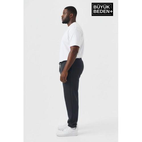 Erkek Büyük Beden Paça Lastikli İki İplik Rahat Kalıp ince Eşofman Altı SPR26BEA951