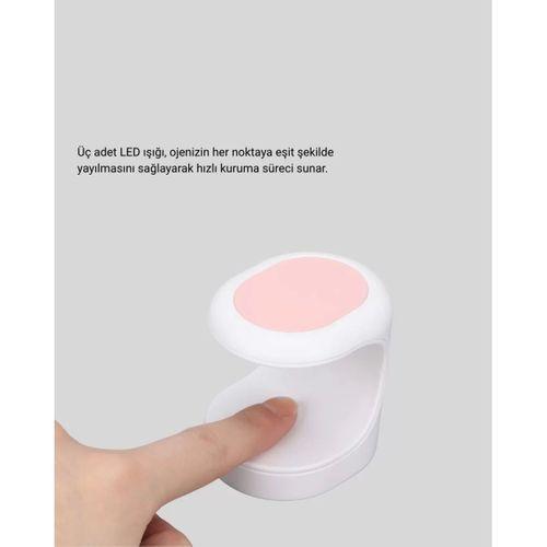 Led Mini Oje Kurutucu Taşınabilir Hızlı Kuruma Cihazı 3 Led Işıklı