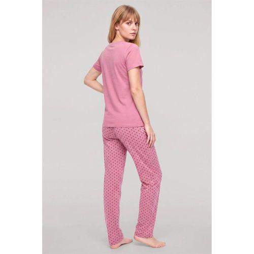 Özel Tasarım Kısa Kol Kadın Penye Pijama Takımı Somon