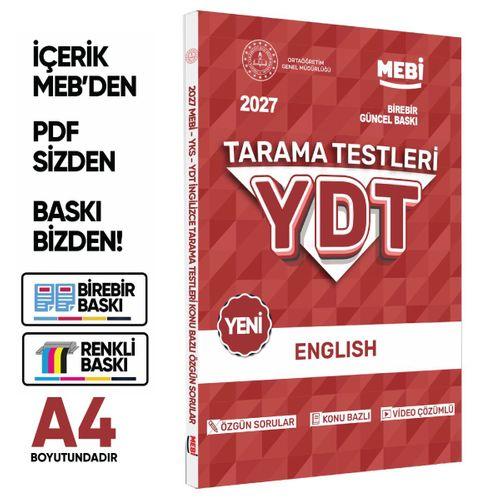 2027 YKS-YDT MEBİ-OGM İngilizce Özgün Tarama Testleri Kitabı A4 Boyut Renkli Görsel BASKI ÜCRETİ