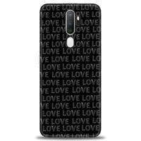 Oppo A9 2020 Kılıf HD Baskılı Kılıf - Black Love + Tam Ekran Koruyucu