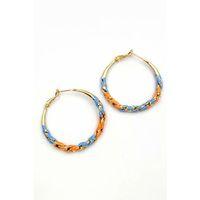 Mineli Halka Küpe - Turuncu