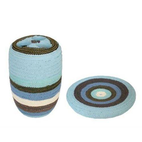 Diş Fırçalık Ve Sabunluk 2 Li Banyo Seti,Mavi Örgü