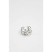 Taşlı Kıkırdak Küpe - Gümüş