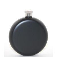 Paslanmaz Çelik Yuvarlak 5 Oz Tekli Matara Siyah Renk