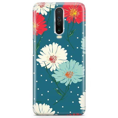 Xiaomi Redmi Poco X2 Kılıf Karlı Çiçekler Arka Kapak Koruma Desenli Full Koruyucu